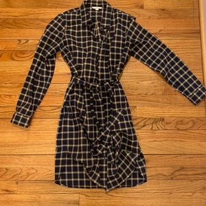 LL Bean signature plaid shirt dress
